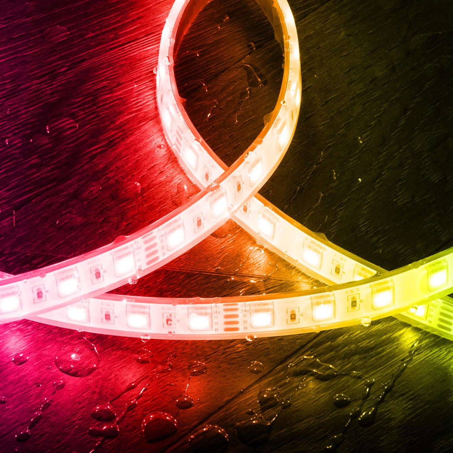 Ruban LED RGB Flexible 24V 10W/m 5m IP68 Silicone Étanche