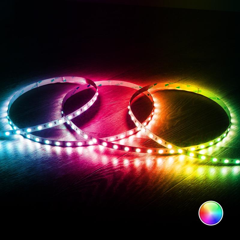 Ruban LED RGB 24V 10W/m 5m IP20 Flexible et Découpable