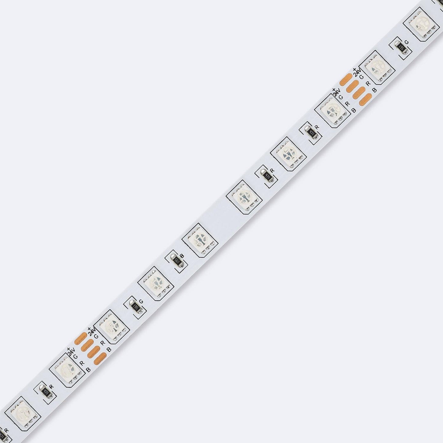 Ruban LED RGB 24V 10W/m 5m IP20 Flexible et Découpable