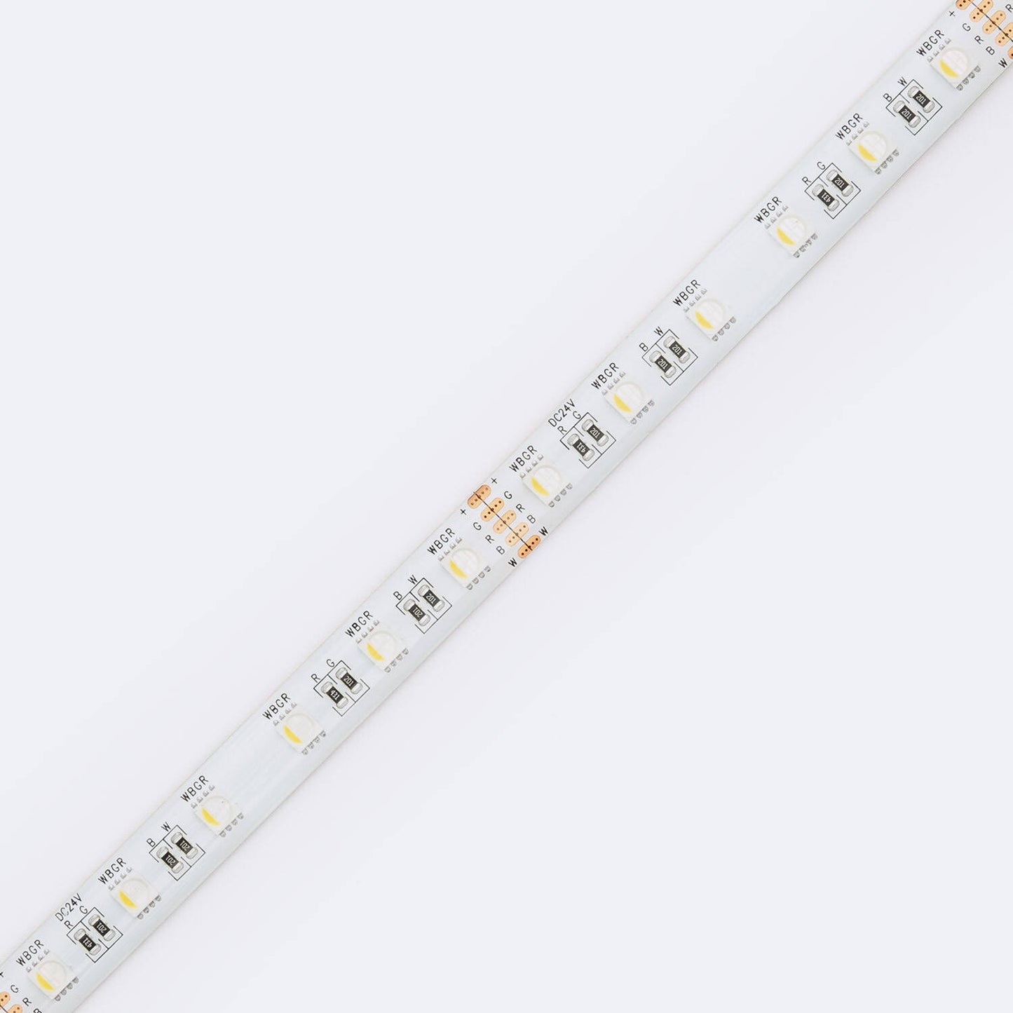 Ruban LED RGBW 24V 12W/m 5m IP65 Extérieur/Intérieur