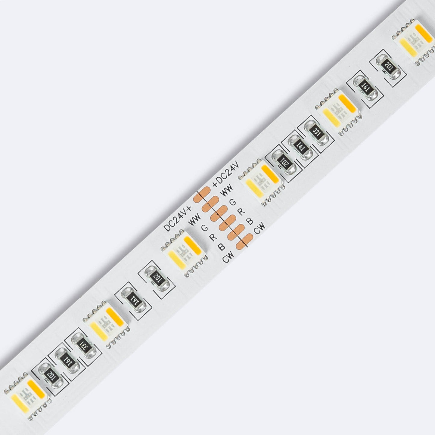 Ruban LED RGBWW 24V 60LED/m 5m IP20 Flexible