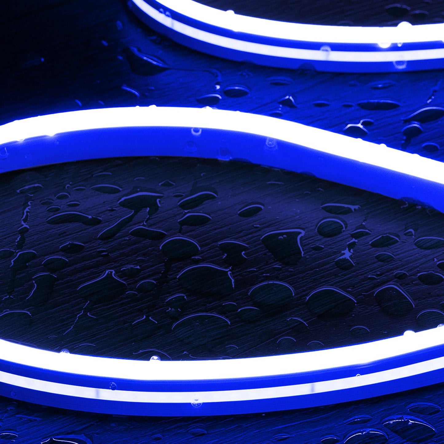 LED Neon Mantel 48V 8W/m Blau IP65, 5 cm Ausschnitt, Dimmbar