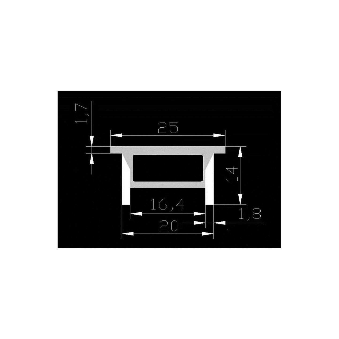 Tube Silicone LED Flex Encastré 15 mm - Usage Extérieur