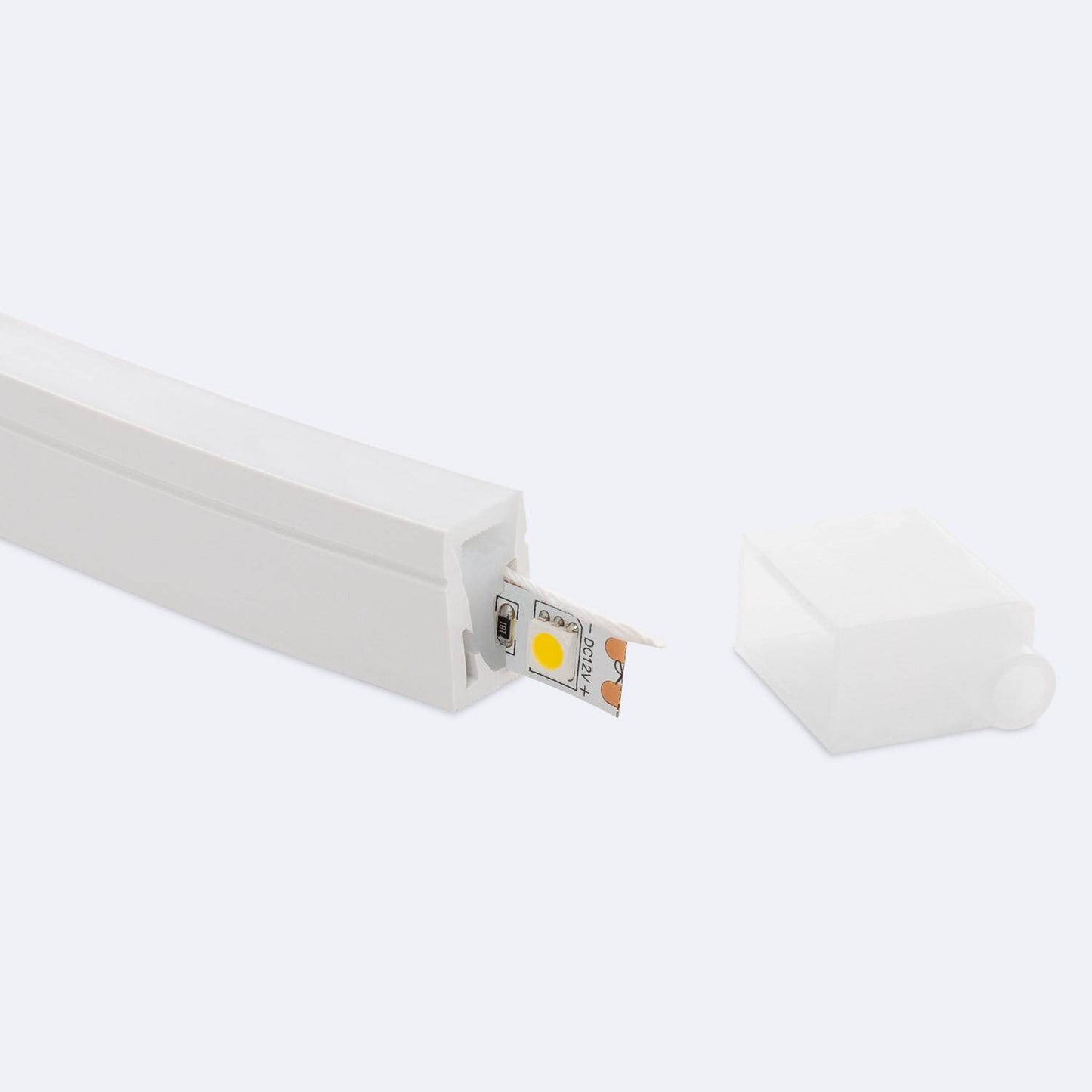 Tube Silicone LED Encastré pour Ruban 10 mm - Usage Intérieur