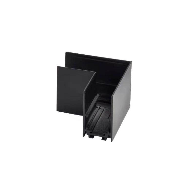 Raccord en L Horizontal pour Rail Magnétique 20mm, Aluminium Noir
