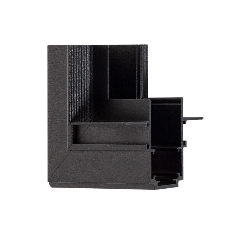Raccord en X pour Rail Magnétique 20mm, Installation Encastrée, Aluminium Noir