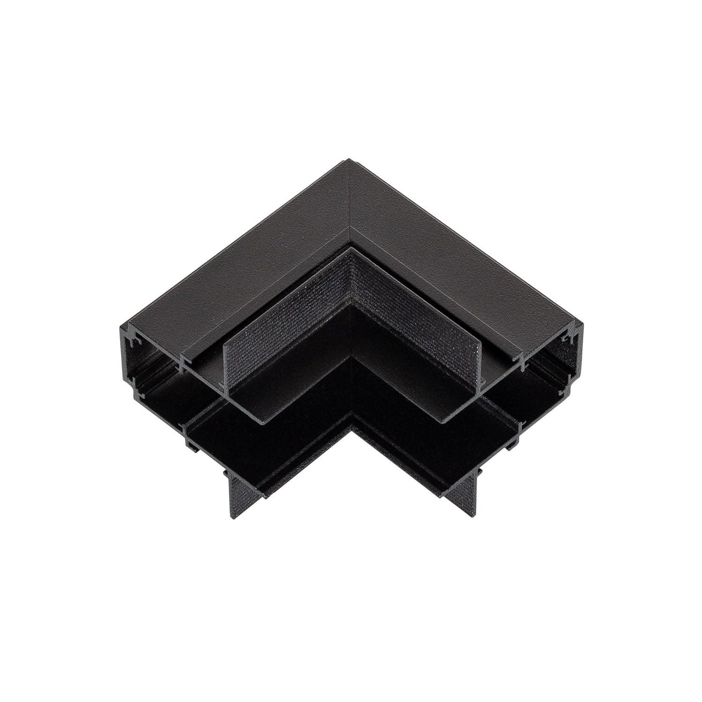 Raccord en X pour Rail Magnétique 20mm, Installation Encastrée, Aluminium Noir