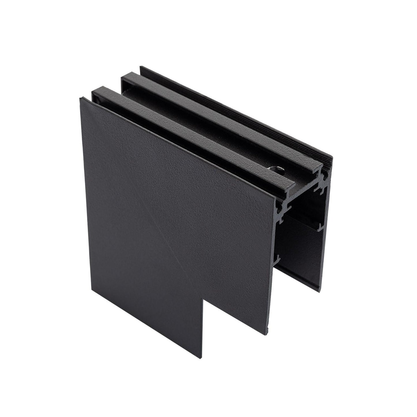 Raccord en L pour Rail Magnétique 20mm, Installation en Saillie, Aluminium Noir
