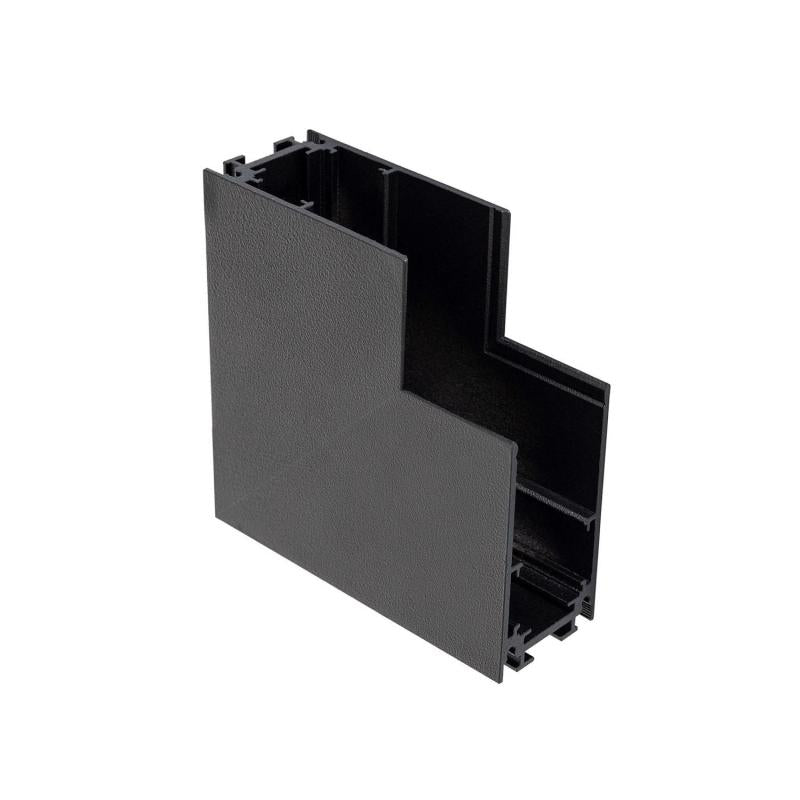 Raccord en L Vertical pour Rail Magnétique 20mm, Aluminium Noir, Usage Intérieur