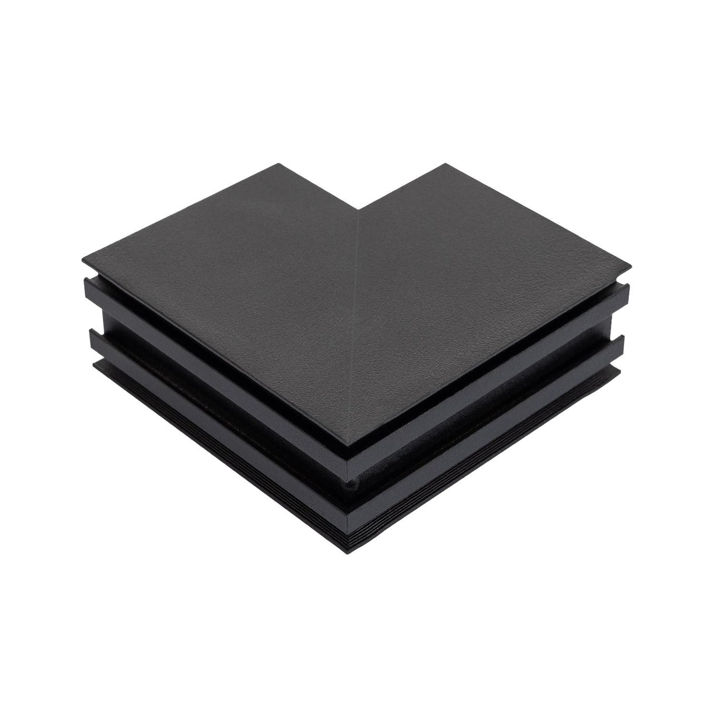 Raccord en L Vertical pour Rail Magnétique 20mm, Aluminium Noir, Usage Intérieur