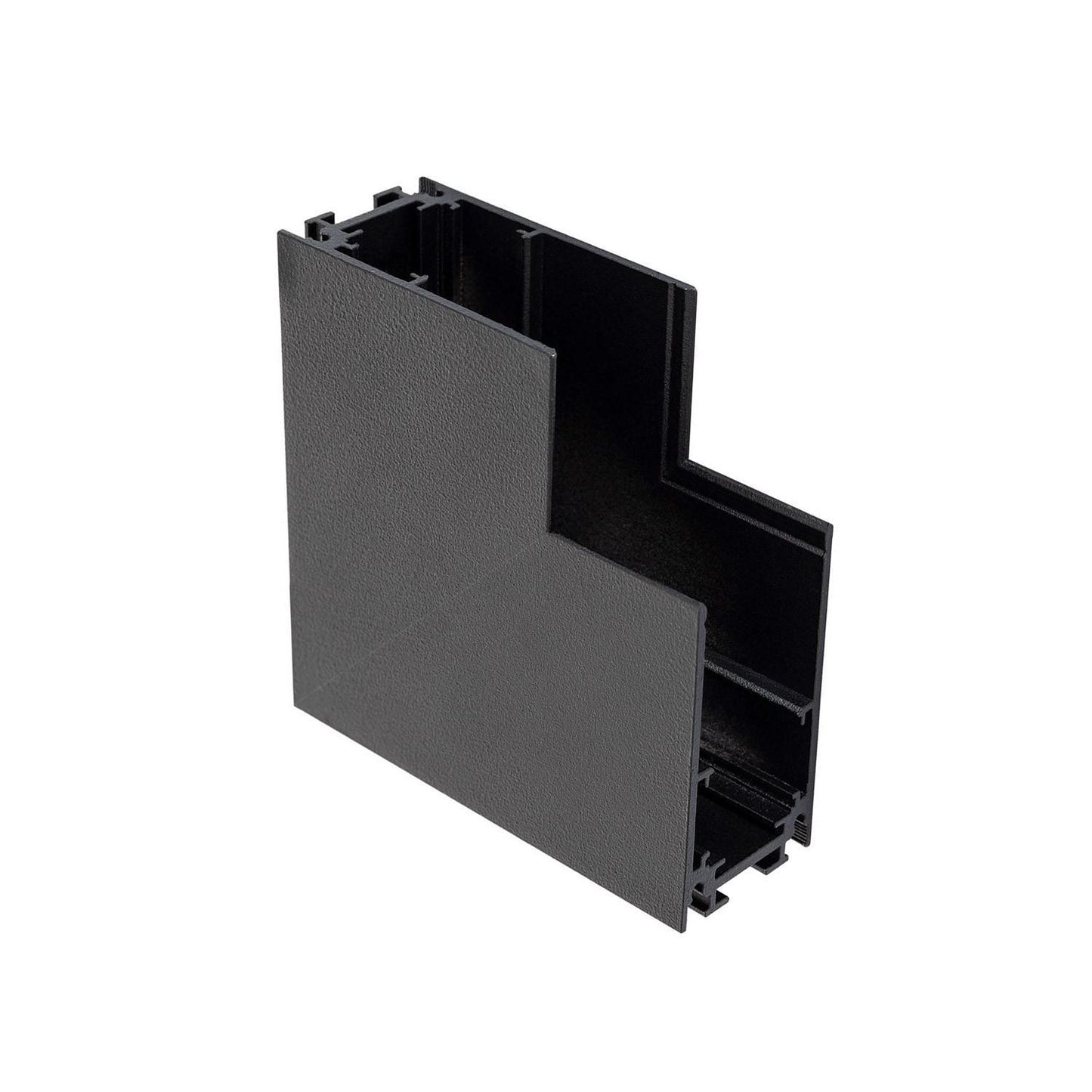 Raccord en L Vertical pour Rail Magnétique 20mm, Aluminium Noir, Usage Intérieur