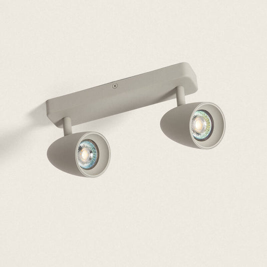 Plafonnier LED Aluminium Adrien 2 Spots 15W IP20 Orientable