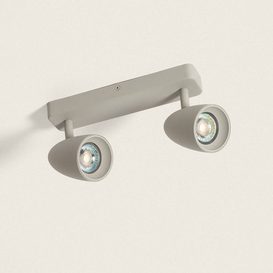 Plafonnier LED Aluminium Adrien 2 Spots 15W IP20 Orientable