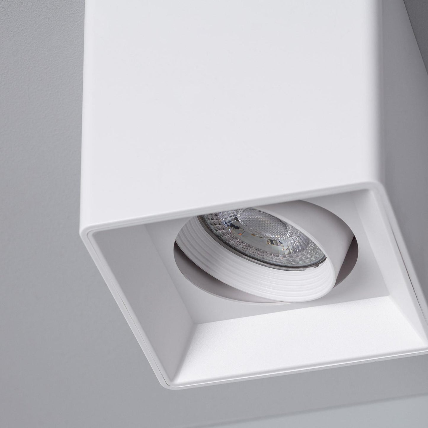 Plafonnier LED Carré Blanc 5W IP20 Non Orientable