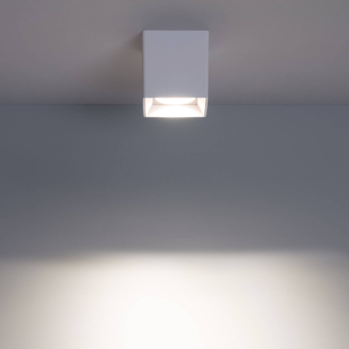 Plafonnier LED Carré Blanc 5W IP20 Non Orientable