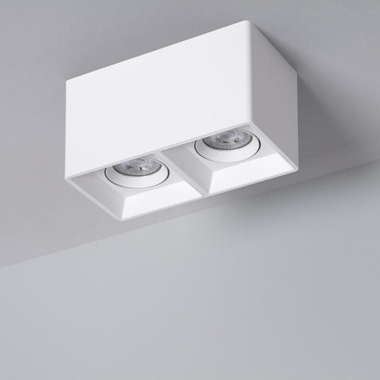 Plafonnier LED Carré Double 5W IP20 Non Orientable