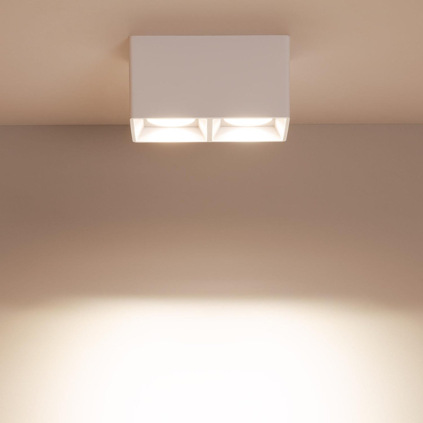 Plafonnier LED Carré Double 5W IP20 Non Orientable