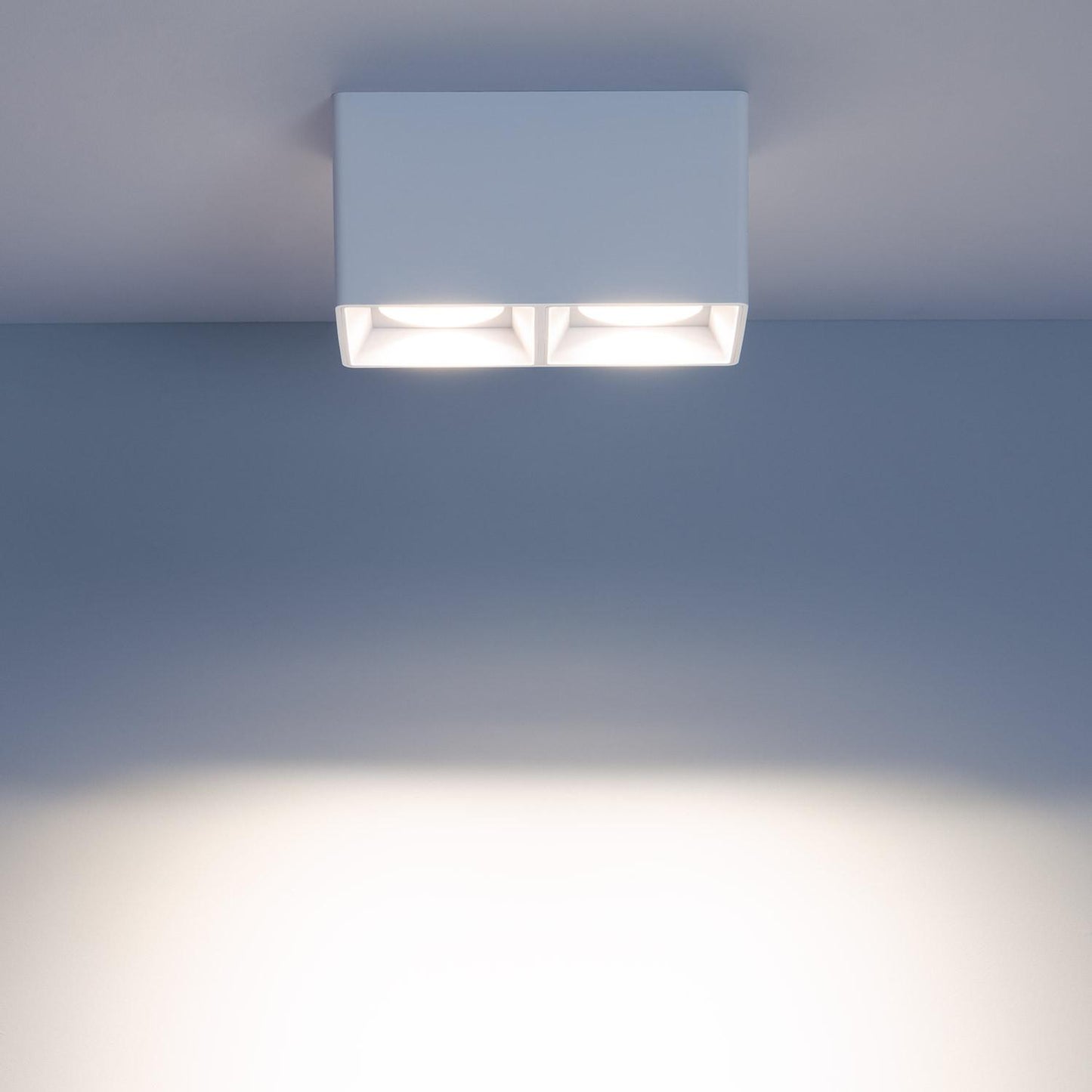 Plafonnier LED Carré Double 5W IP20 Non Orientable