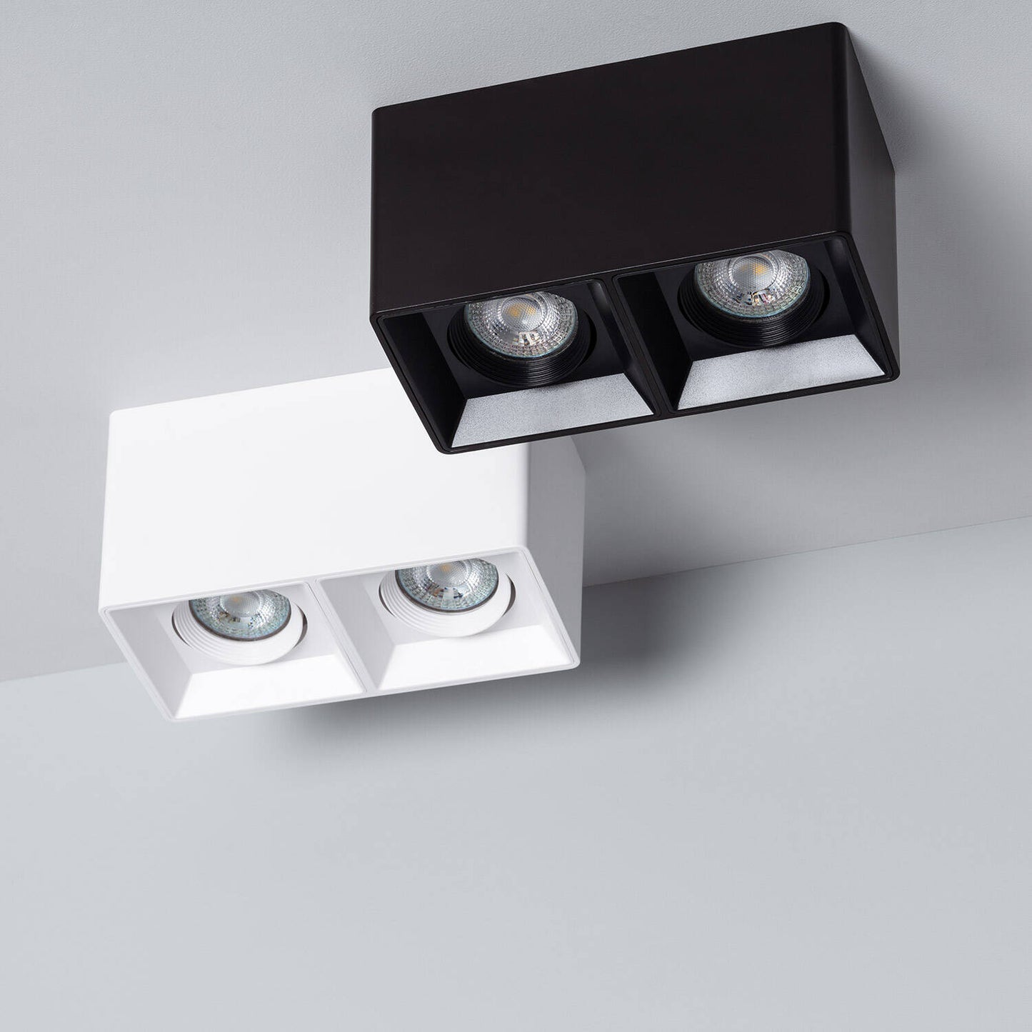 Plafonnier LED Carré Double 5W IP20 Non Orientable