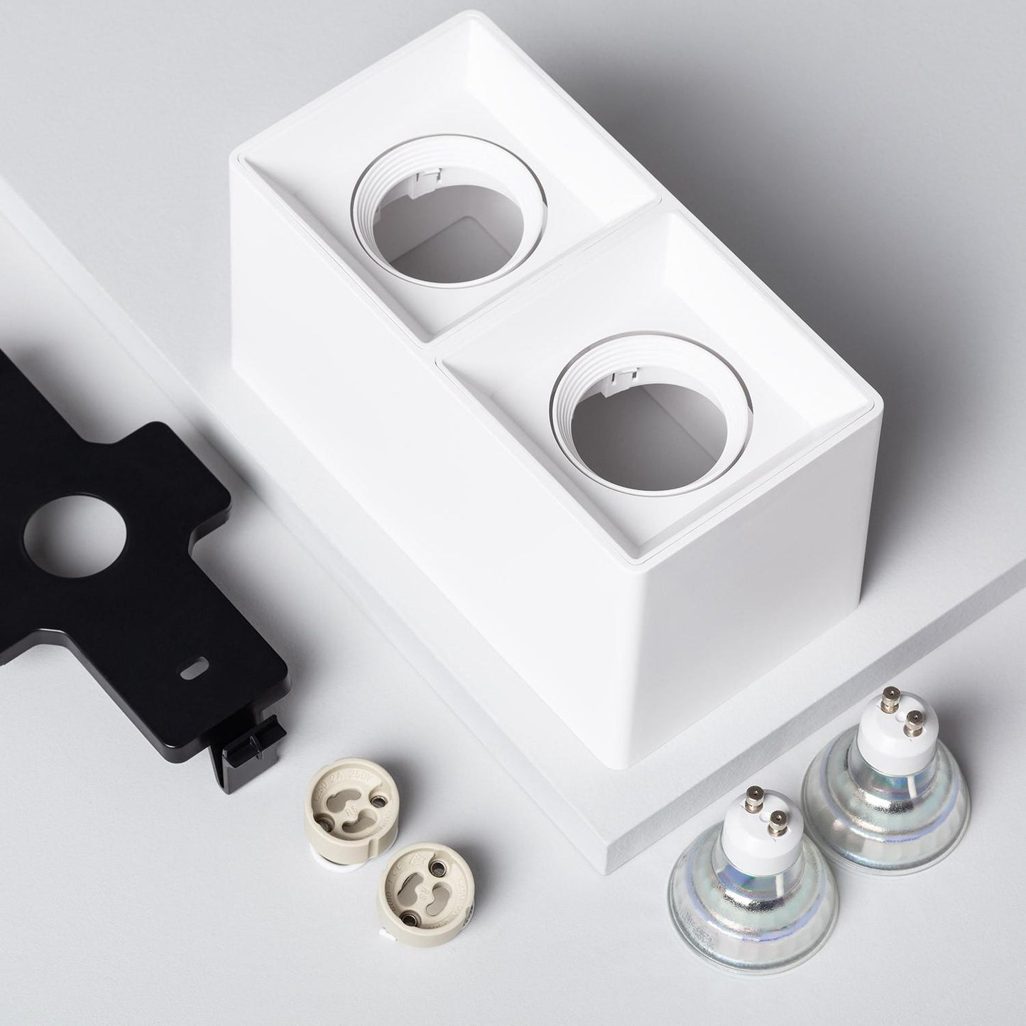 Plafonnier LED Carré Double 5W IP20 Non Orientable
