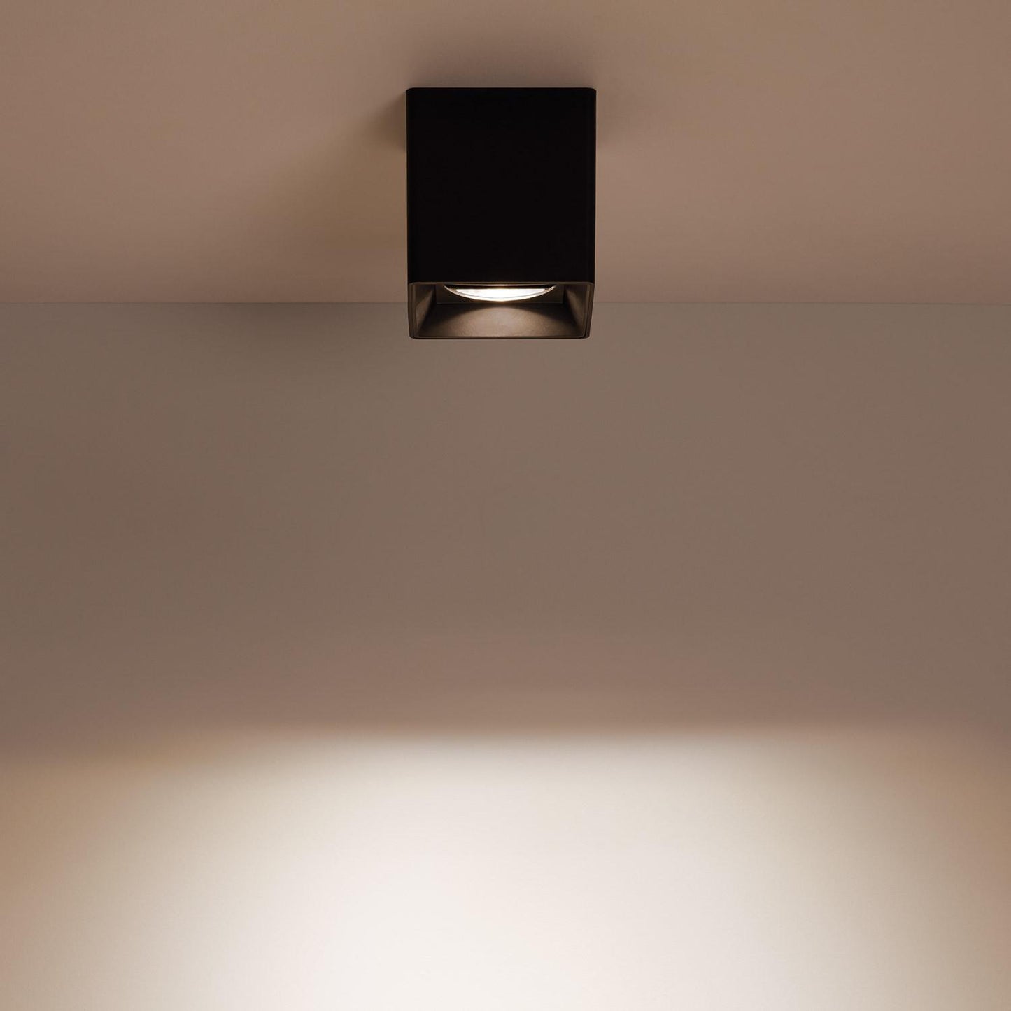 Plafonnier Carré Noir 5W IP20 Non Orientable