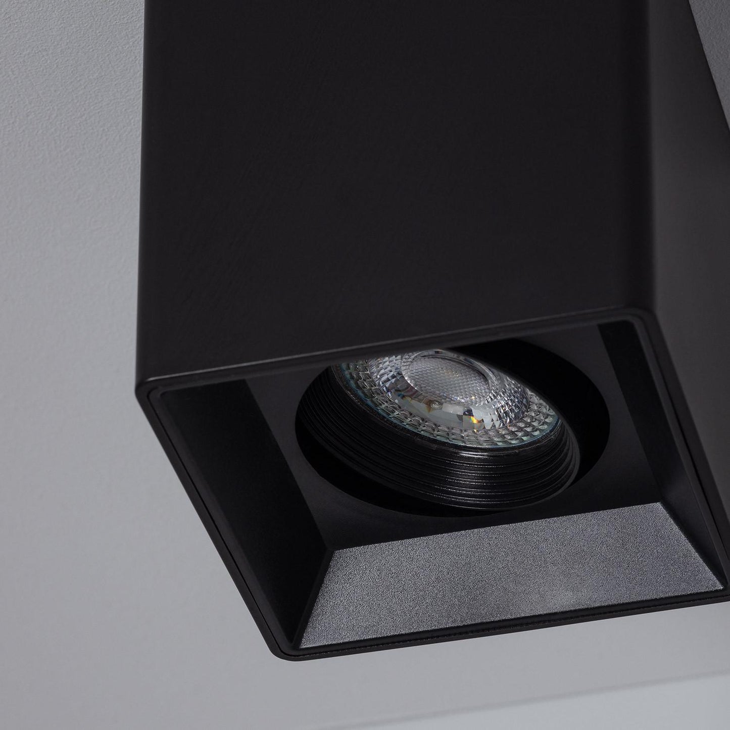 Plafonnier Carré Noir 5W IP20 Non Orientable