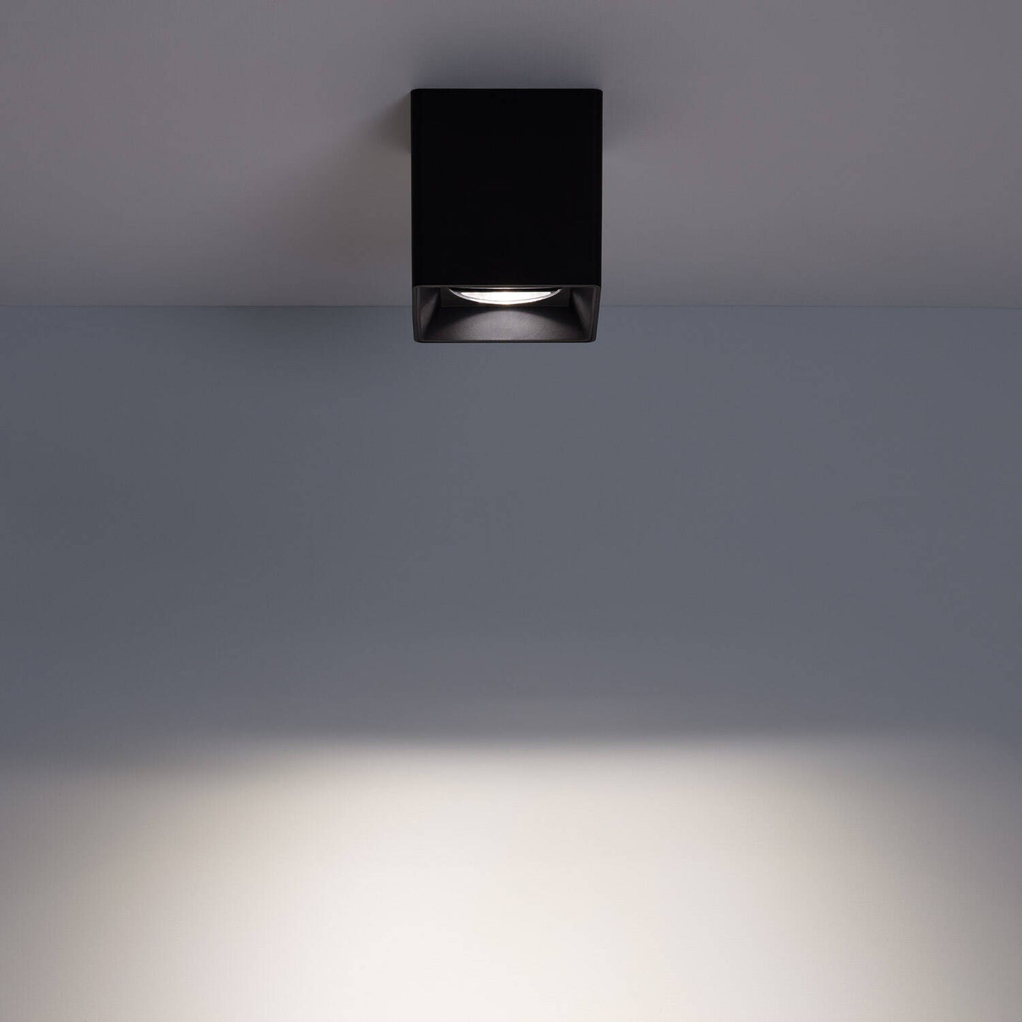 Plafonnier Carré Noir 5W IP20 Non Orientable