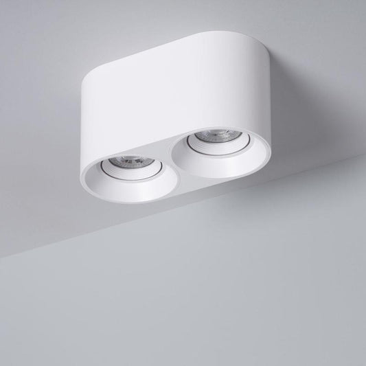 Plafonnier LED Double Blanc, 5W, IP20, Non Dimmable