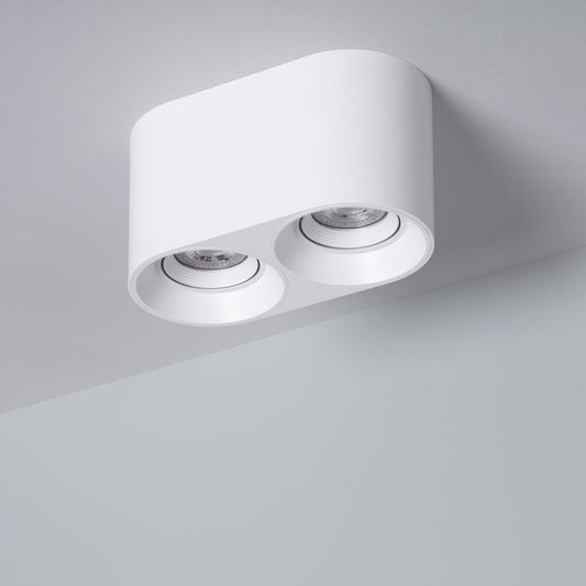 Plafonnier LED Double Blanc, 5W, IP20, Non Dimmable