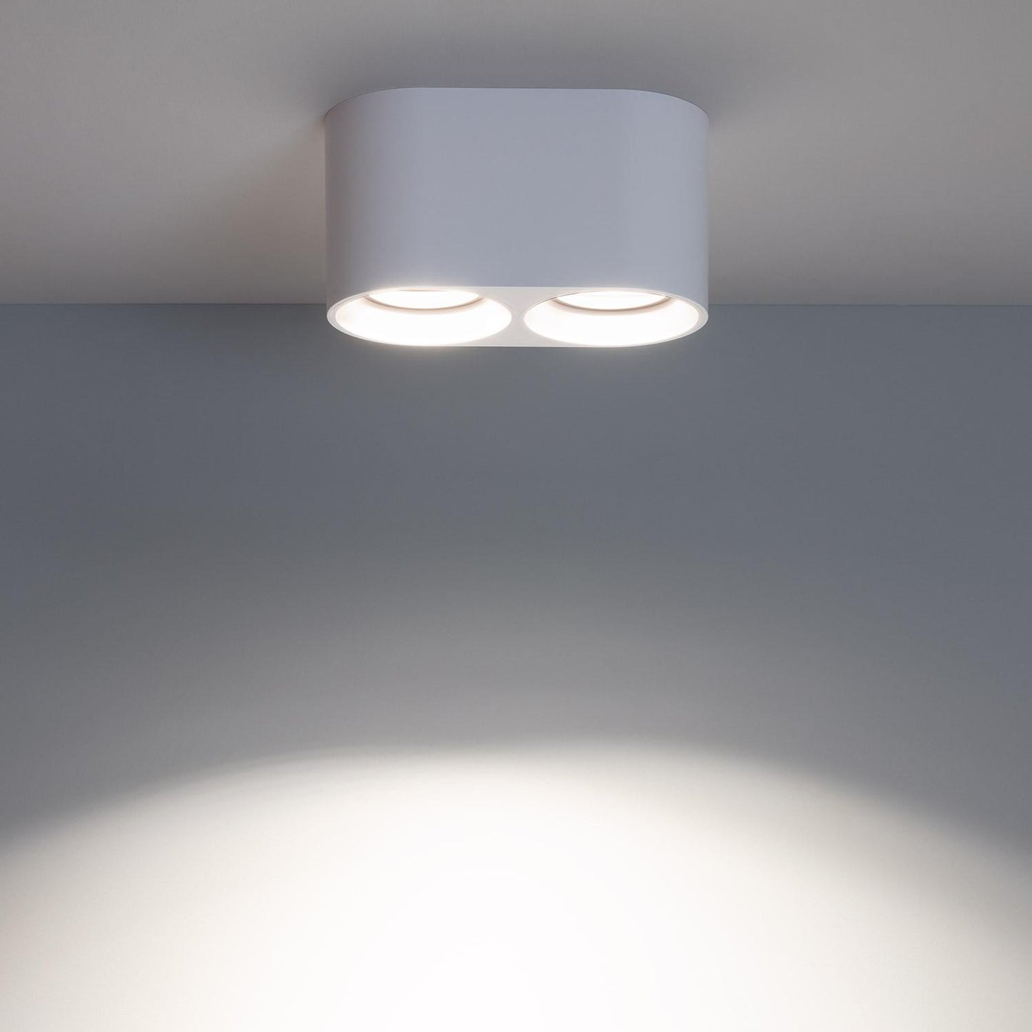 Plafonnier LED Double Blanc, 5W, IP20, Non Dimmable