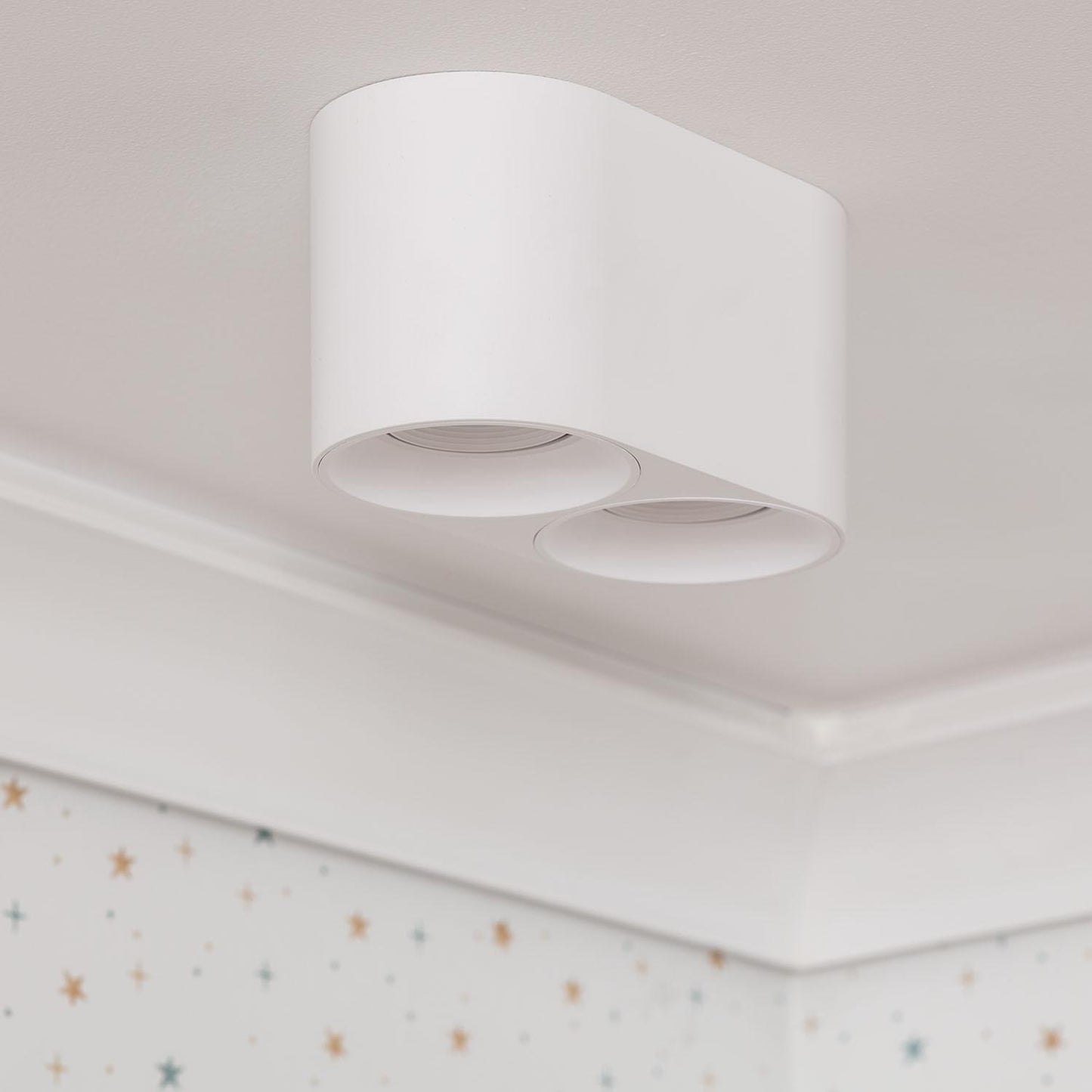 Plafonnier LED Double Blanc, 5W, IP20, Non Dimmable