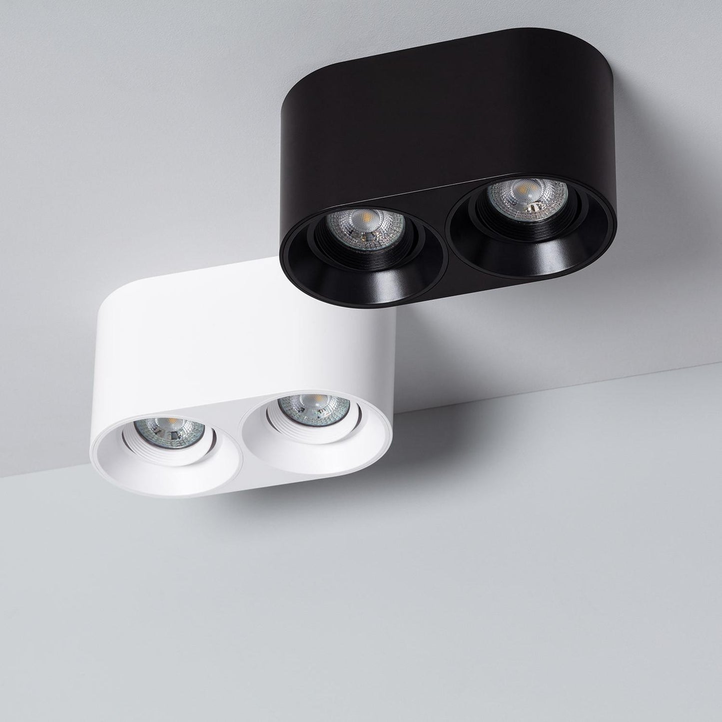 Plafonnier LED Double Blanc, 5W, IP20, Non Dimmable