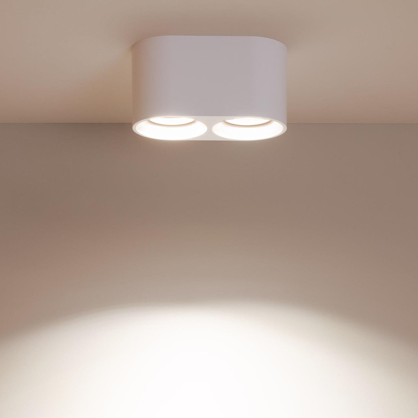 Plafonnier LED Double Blanc, 5W, IP20, Non Dimmable