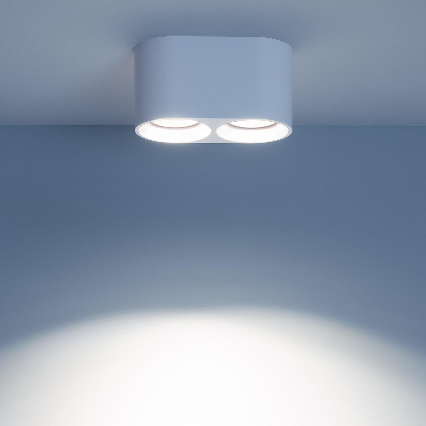 Plafonnier LED Double Blanc, 5W, IP20, Non Dimmable