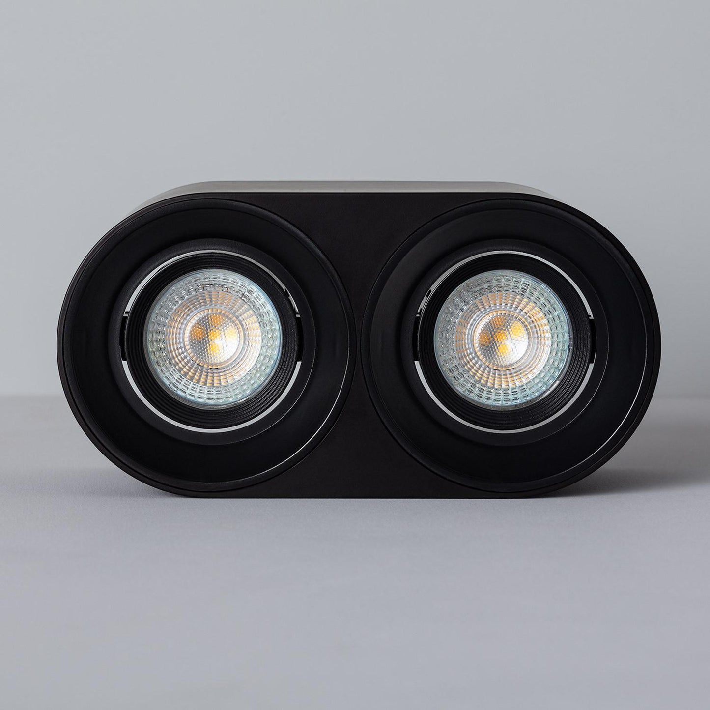 Plafonnier LED Double Noir 10W IP20 Non Orientable