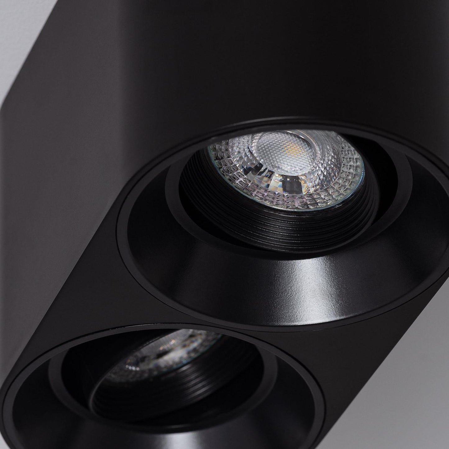 Plafonnier LED Double Noir 10W IP20 Non Orientable