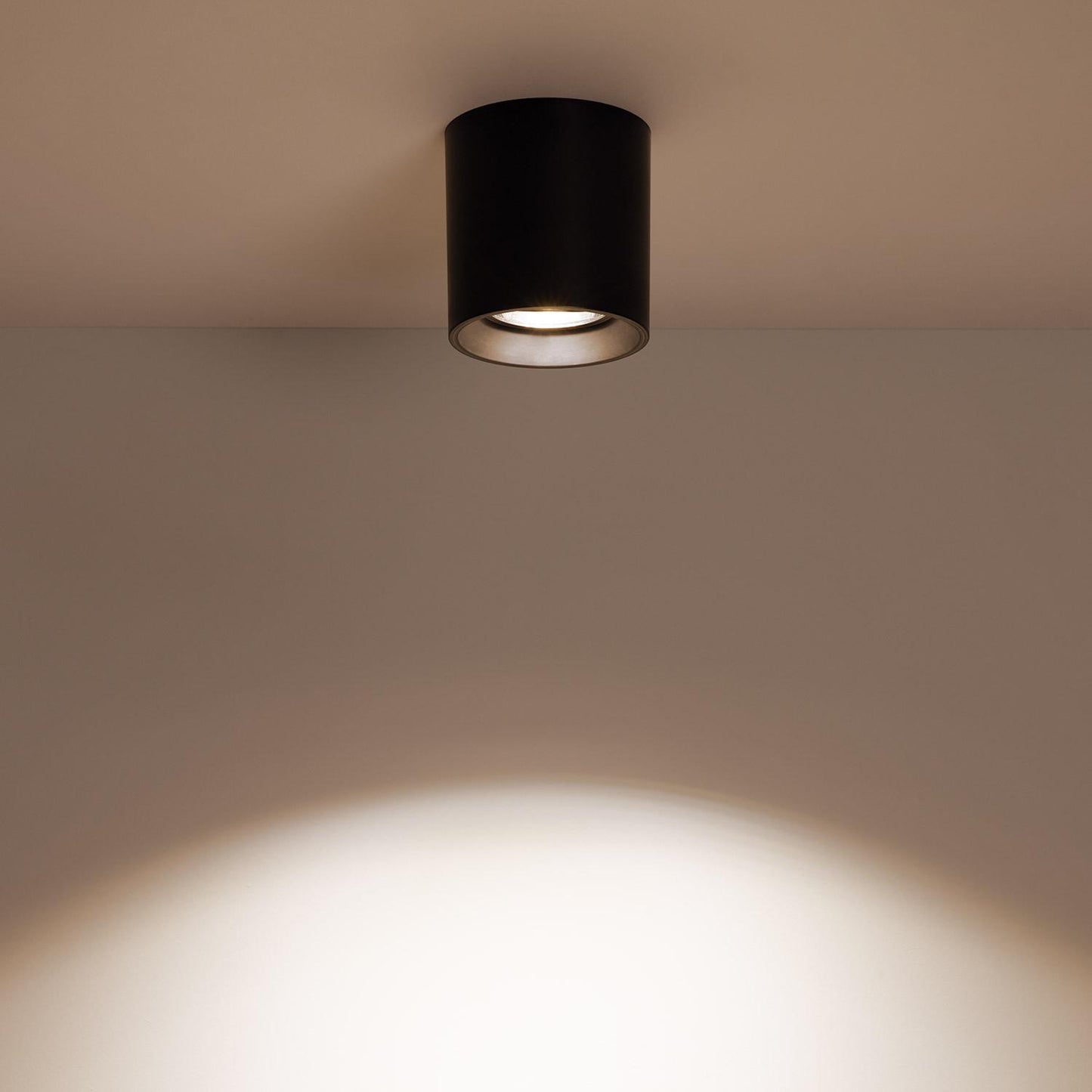 Plafonnier LED Noir 5W IP20 Non Orientable