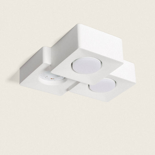 Plafonnier LED 3 Spots en Plâtre 9W IP20 pour Intérieur
