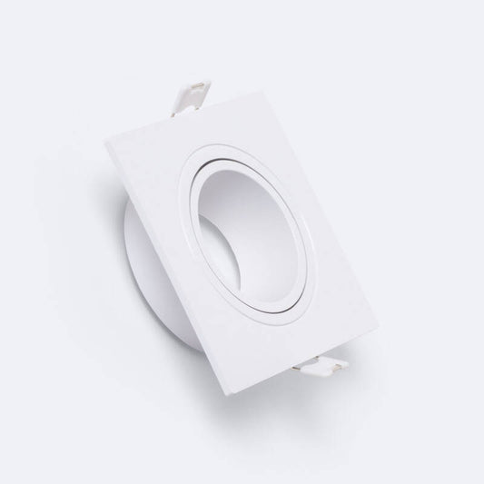 Collerette Downlight Carrée Blanche GU10/GU5.3, 75x75 mm, IP20, Orientable