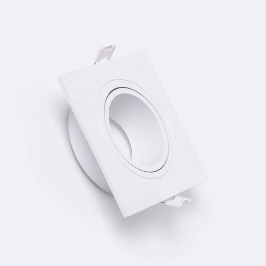 Collerette Downlight Carrée Blanche GU10/GU5.3, 75x75 mm, IP20, Orientable
