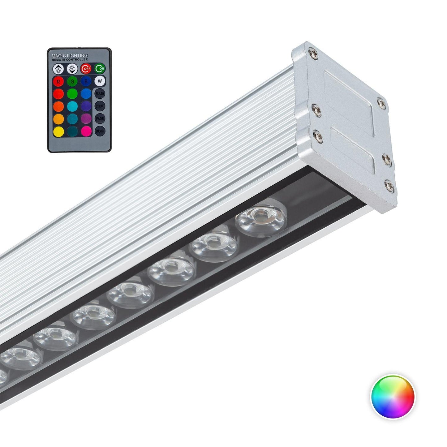Wallwasher LED RGB 36W IP65 100cm Étanche