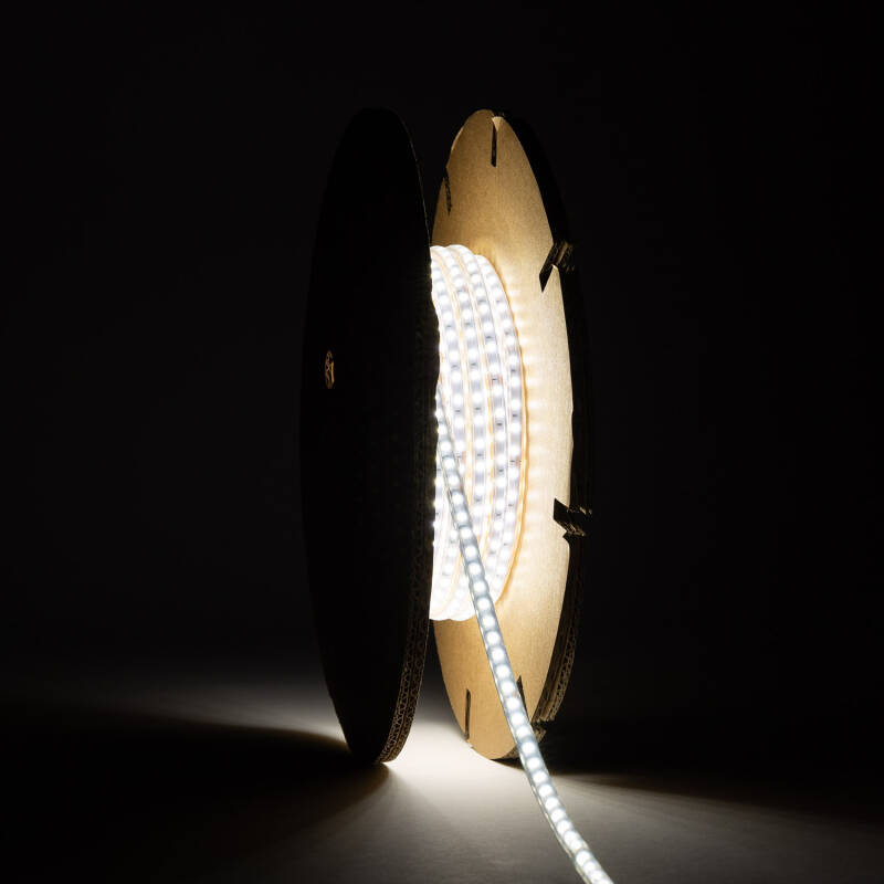 Ruban LED SMD2025 220V AC, 12W/m, IP65, Découpable, Extérieur et Intérieur