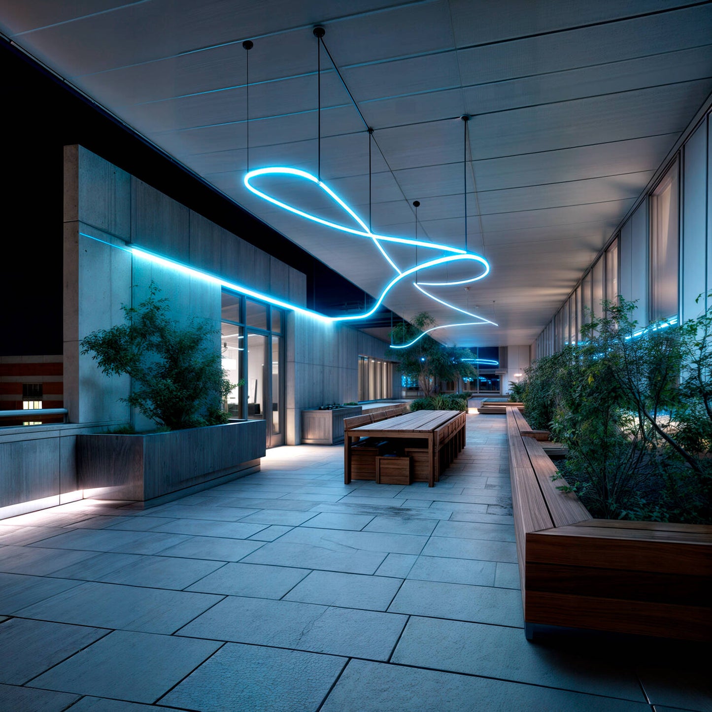 Néon LED Flexible Dimmable 7.5W/m 50m Semi-circulaire Extérieur IP67