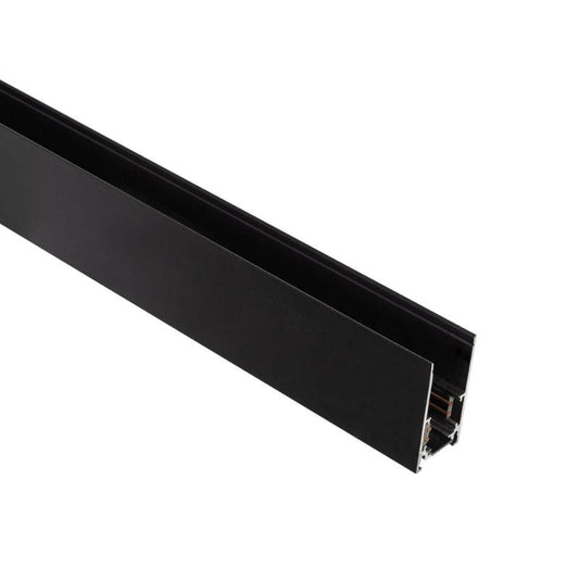 Rail Magnétique LED 48V 2m en Saillie, Aluminium Noir, Usage Intérieur