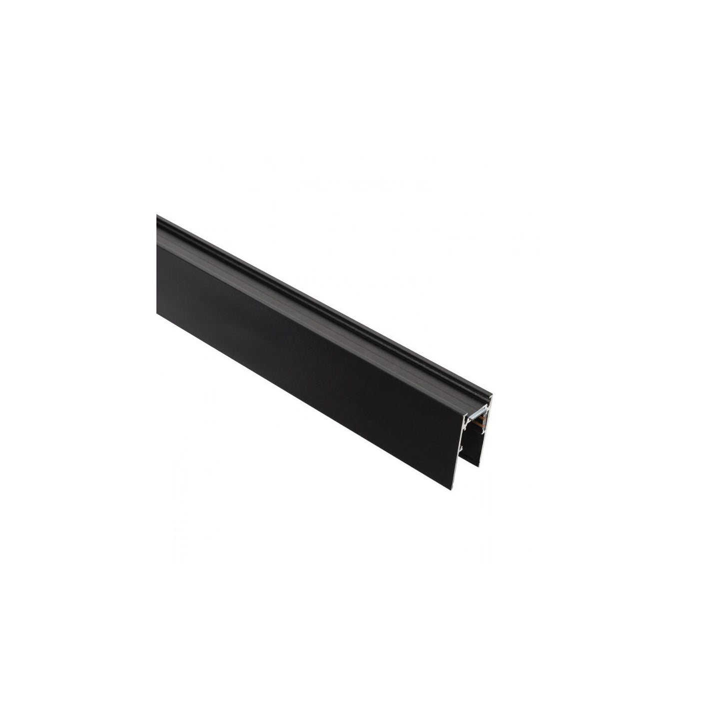 Rail Magnétique LED 48V 2m en Saillie, Aluminium Noir, Usage Intérieur
