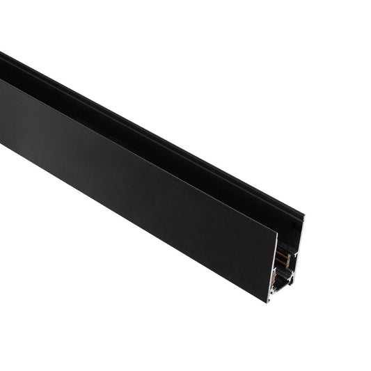 Rail Magnétique LED 48V 2m en Saillie, Aluminium Noir, Usage Intérieur