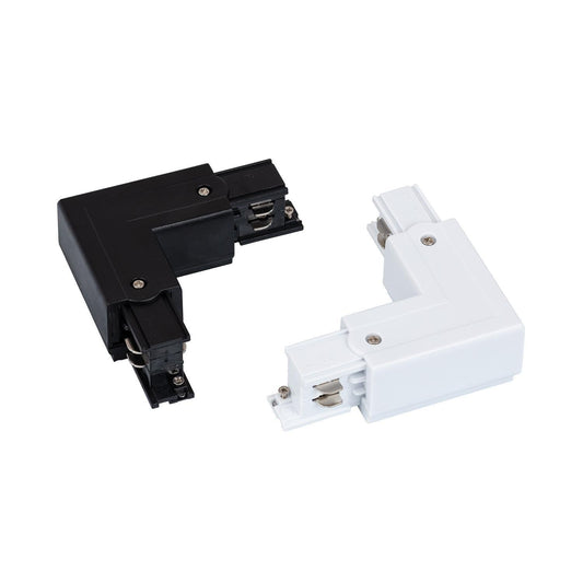 Connecteur Gauche Type L pour Rail Triphasé 10A Noir