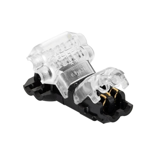 Connecteur Type T 2 Pôles pour Ruban LED, 0.5mm, IP40, Usage Intérieur