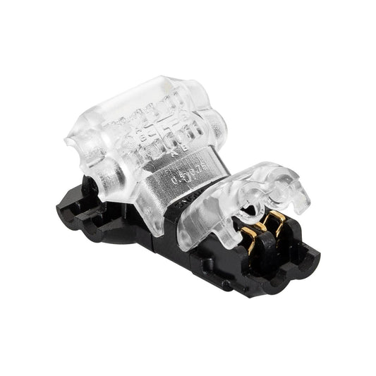 Connecteur Type T 2 Pôles pour Ruban LED, 0.5mm, IP40, Usage Intérieur