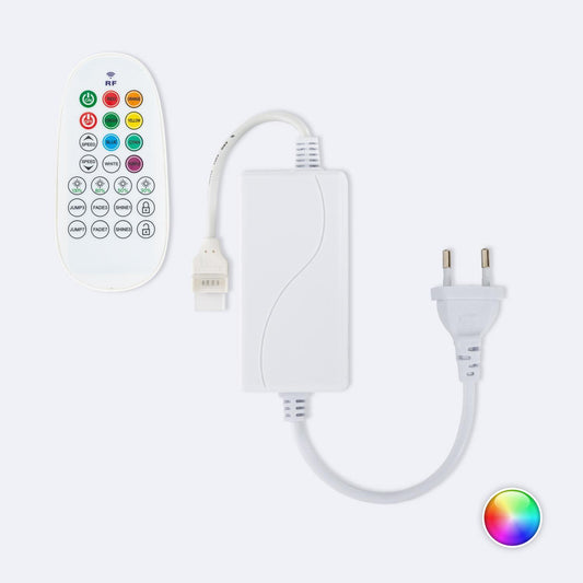 Contrôleur RGB pour Ruban LED 220V, 300W, IP20, Dimmable avec Télécommande RF